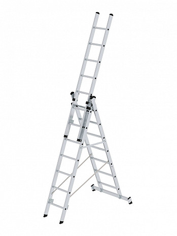 MUNK Günzburger Mehrzweckleiter mit Nivello-Traverse 3x7