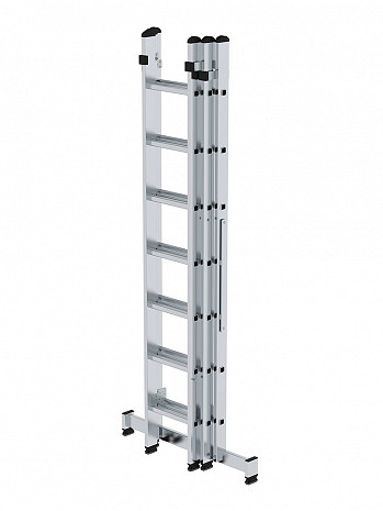 MUNK Günzburger Mehrzweckleiter mit Nivello-Traverse 3x7