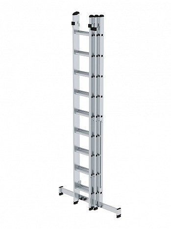 MUNK Günzburger Mehrzweckleiter mit Nivello-Traverse 3x9
