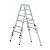 MUNK Günzburger Stufen-Treppenstehleiter mit 4 Holmverlängerungen / 2x6 Stufen / gemäß TRBS 2121-2