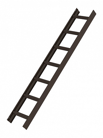 MUNK Günzburger Dachleiter Braun / Länge: 1,96 m / 7 Sprossen