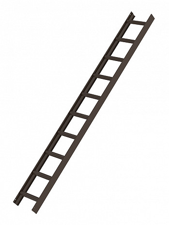 MUNK Günzburger Dachleiter Braun / Länge: 2,80 m / 10 Sprossen