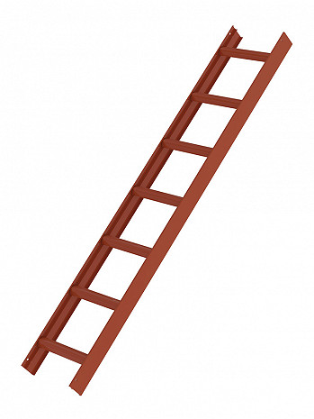 MUNK Günzburger Dachleiter Rotbraun / Länge: 1,96 m / 7 Sprossen