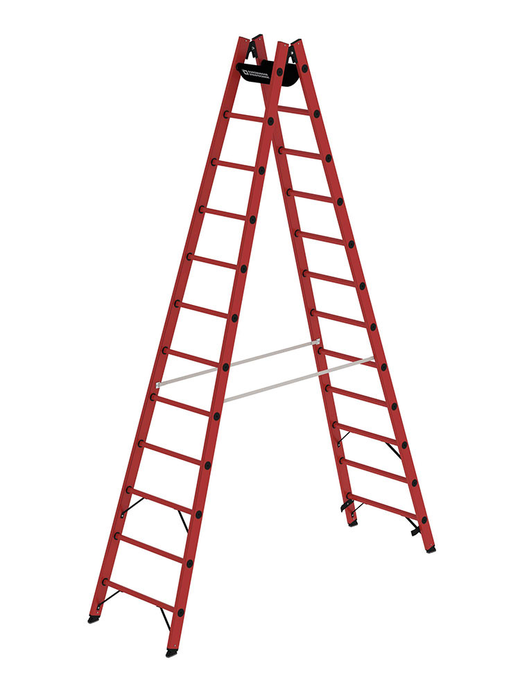 MUNK Günzburger Sprossen-Stehleiter GFK / 2x12 Sprossen