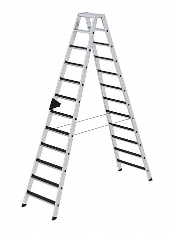 MUNK Günzburger Doppel-Stehleiter mit clip-step R13 / 2x12 Stufen / gemäß TRBS 2121-2