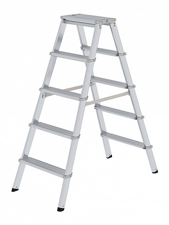 MUNK Günzburger Stufen-Stehleiter ML beidseitig begehbar 2x5 Stufen