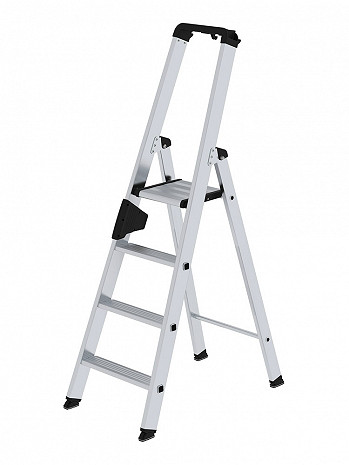 MUNK Günzburger Stufen-Stehleiter einseitig begehbar / 4 Stufen / gemäß TRBS 2121-2