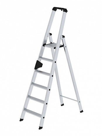 MUNK Günzburger Stufen-Stehleiter einseitig begehbar / 6 Stufen / gemäß TRBS 2121-2