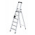 MUNK Günzburger Stufen-Stehleiter einseitig begehbar / 6 Stufen / gemäß TRBS 2121-2