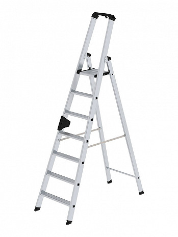 MUNK Günzburger Stufen-Stehleiter einseitig begehbar / 7 Stufen / gemäß TRBS 2121-2