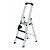 MUNK Günzburger Stufen-Stehleiter einseitig begehbar mit clip-step / 3 Stufen / gemäß TRBS 2121-2