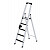 MUNK Günzburger Stufen-Stehleiter einseitig begehbar mit clip-step / 5 Stufen / gemäß TRBS 2121-2