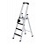 MUNK Günzburger Stufen-Stehleiter einseitig begehbar mit clip-step R13 / 4 Stufen / gemäß TRBS 2121-2