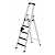 MUNK Günzburger Stufen-Stehleiter einseitig begehbar mit clip-step R13 / 5 Stufen / gemäß TRBS 2121-2