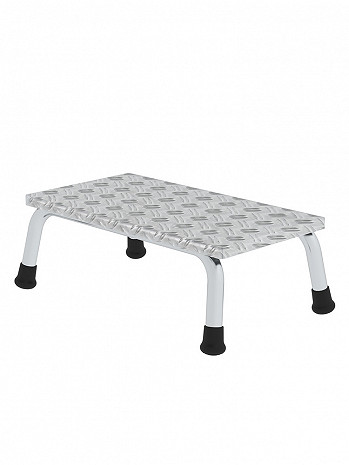 MUNK Günzburger Arbeitspodest starr / Stufenbelag: Aluminium-Warzenblech / 1 Stufe