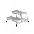 MUNK Günzburger Arbeitspodest starr / Stufenbelag: Aluminium-Lochblech R13 / 2 Stufen