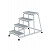 MUNK Günzburger Arbeitspodest starr / Stufenbelag: Aluminium-Lochblech R13 / 4 Stufen
