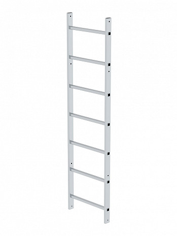 MUNK Günzburger Steigleiterteil 1,96 m - 7 Sprossen / Material: Aluminium blank