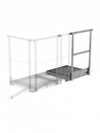 MUNK Günzburger Erweiterungspodest / Fläche: 800 x 800 mm / Material: Stahl verzinkt