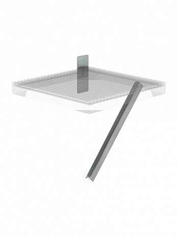 MUNK Günzburger Flanschplatte und Strebe für Ziegelmauerwerk, Tiefe 800 mm / Material: Stahl verzinkt