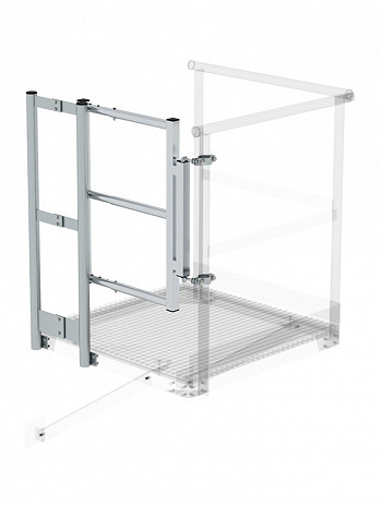 MUNK Günzburger Geländer mit Sicherungstüre / Material: Stahl verzinkt