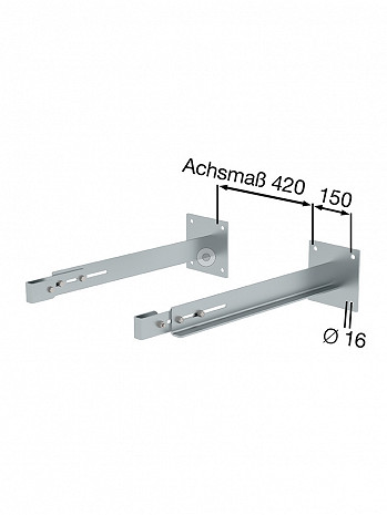 MUNK Günzburger Sonderwandhalter 700-800 mm für Steigleitern / Material: Edelstahl / 2er-Set