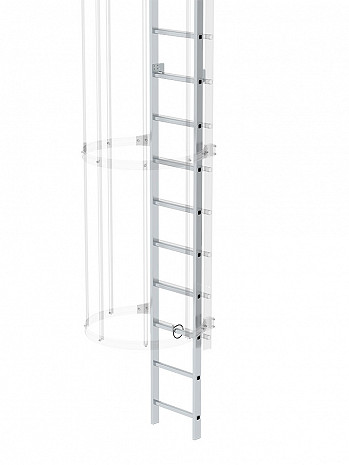 MUNK Günzburger Zugangssicherung-Einstiegsleiter für Wartungsleiter / Material: Aluminium blank