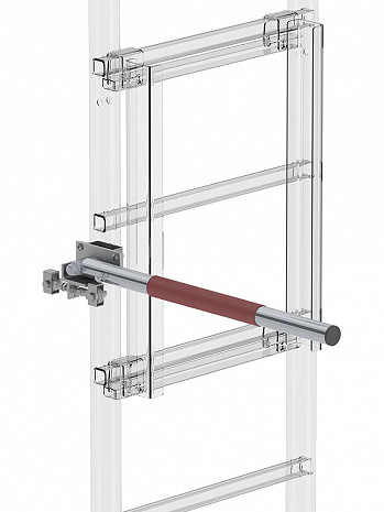 MUNK Günzburger Sicherungsschranke für Notabstiegsleiter - Ausstieg rechts / Material: Stahl verzinkt