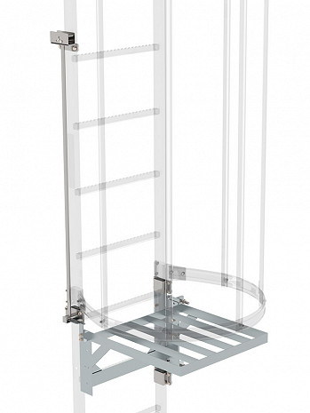 MUNK Günzburger Zugangssicherung drehbar für Notabstiegsleiter / Material: Stahl verzinkt