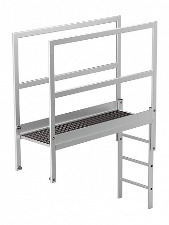 MUNK Günzburger Attika-Überstieg für Steigleitern / Länge: 1600 mm / Material: Aluminium eloxiert