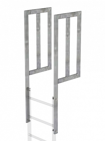 MUNK Günzburger Ausstiegsholm mit Geländeransatz / Material: Stahl verzinkt