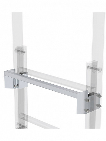 MUNK Günzburger Ausstiegstritt für Steigleitern / Spaltmaß: 100 mm / Material: Aluminium blank