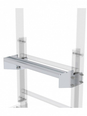 MUNK Günzburger Ausstiegstritt für Steigleitern / Spaltmaß: 150 mm / Material: Aluminium blank