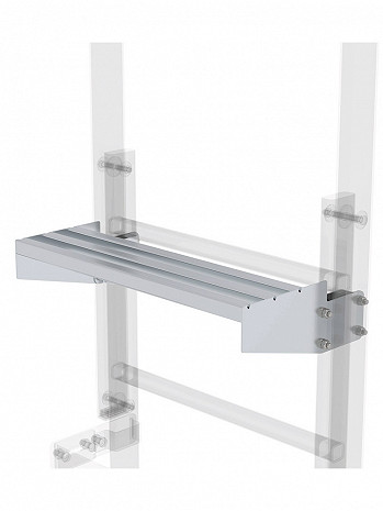 MUNK Günzburger Ausstiegstritt für Steigleitern / Spaltmaß: 200 mm / Material: Aluminium blank