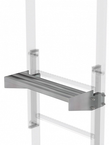 MUNK Günzburger Ausstiegstritt für Steigleitern / Spaltmaß: 200 mm / Material: Stahl verzinkt