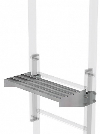 MUNK Günzburger Ausstiegstritt für Steigleitern / Spaltmaß: 250 mm / Material: Stahl verzinkt