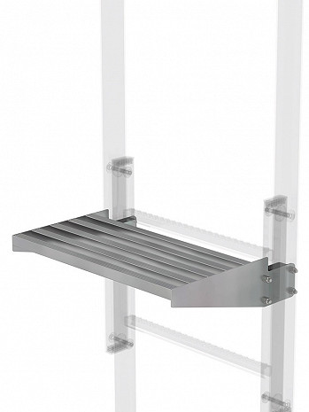 MUNK Günzburger Ausstiegstritt für Steigleitern / Spaltmaß: 300 mm / Material: Stahl verzinkt