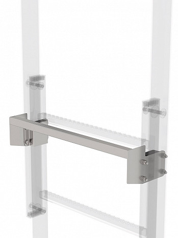 MUNK Günzburger Ausstiegstritt für Steigleitern / Spaltmaß: 100 mm / Material: Edelstahl