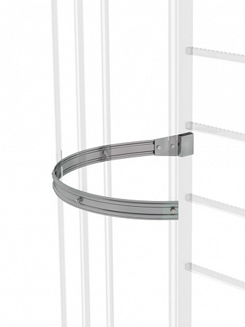 MUNK Günzburger Rückenschutzbügel seitlicher Ausstieg für Steigleitern / Material: Stahl verzinkt