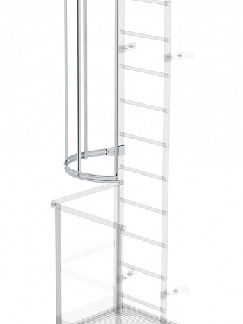 MUNK Günzburger Rückenschutzerweiterung für Steigleitern / Material: Aluminium blank