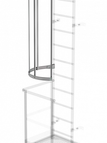 MUNK Günzburger Rückenschutzerweiterung für Steigleitern / Material: Stahl verzinkt