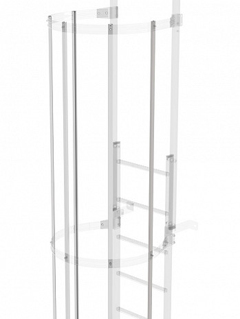 MUNK Günzburger Rückenschutzstrebe 3000 mm für Steigleitern / Material: Edelstahl