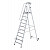 MUNK Günzburger Plattformleiter mit Ablageschale + Rollen / 10 Stufen