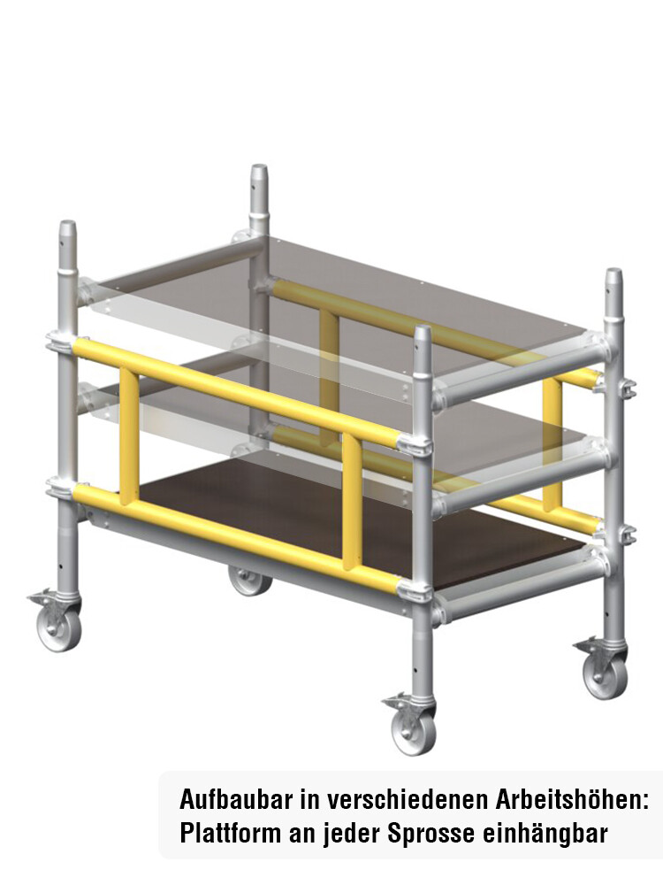 MUNK Günzburger Montageplattform, fahrbar | AH 2,97 m