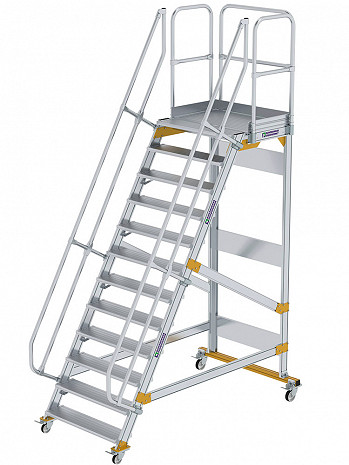 MUNK Günzburger Plattformtreppe 60 Grad, fahrbar - 12 Stufen / Stufenbreite: 1,00 m