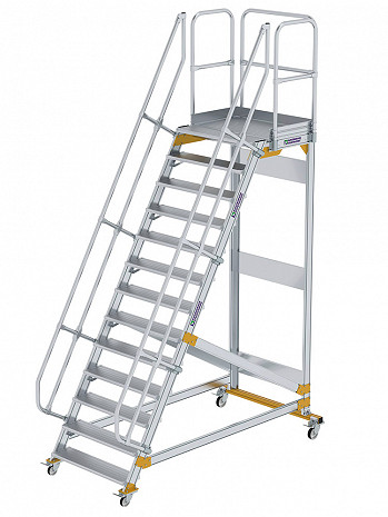 MUNK Günzburger Plattformtreppe 60 Grad, fahrbar - 13 Stufen / Stufenbreite: 1,00 m