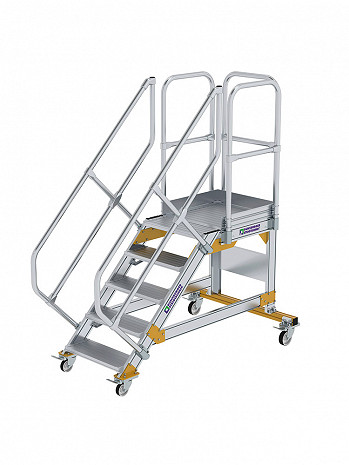MUNK Günzburger Plattformtreppe 45 Grad, fahrbar - 5 Stufen / Stufenbreite: 0,60 m