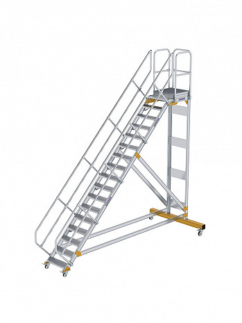 MUNK Günzburger Plattformtreppe 45 Grad, fahrbar - 17 Stufen / Stufenbreite: 0,60 m