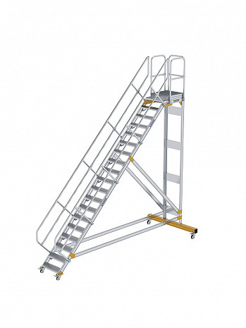 MUNK Günzburger Plattformtreppe 45 Grad, fahrbar - 19 Stufen / Stufenbreite: 0,60 m