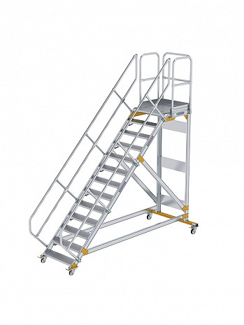 MUNK Günzburger Plattformtreppe 45 Grad, fahrbar - 13 Stufen / Stufenbreite: 0,80 m